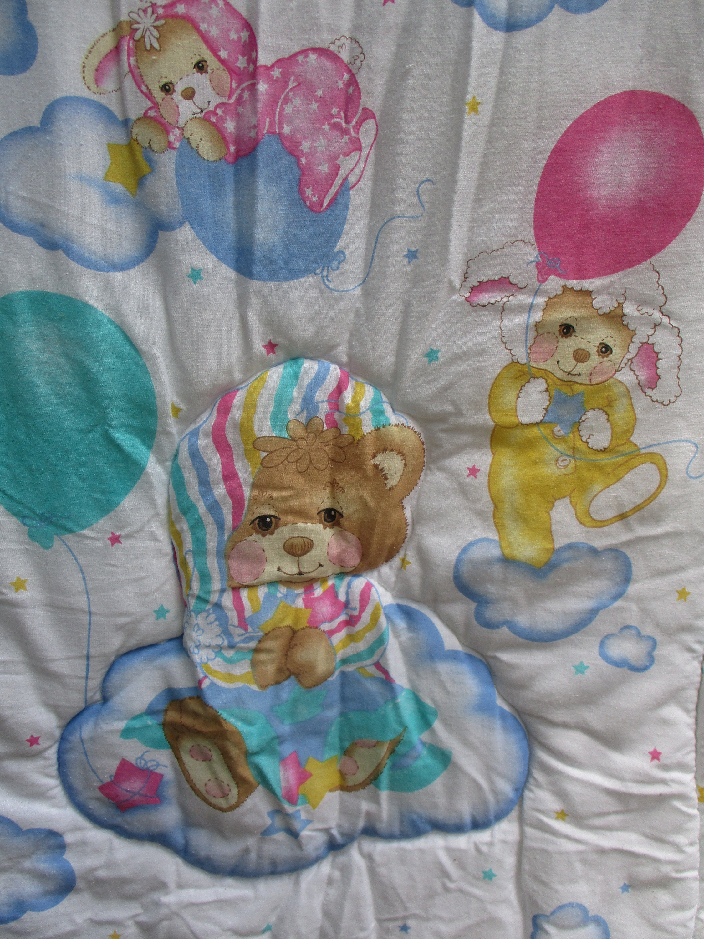 Vintage 80s Teddy Beddy Bear and Friends Crib Comforter. Etsy
