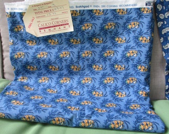 Vintage Waverly "Lyon" Blue Paisley French Country, Decorator Cotton, 3 Yd