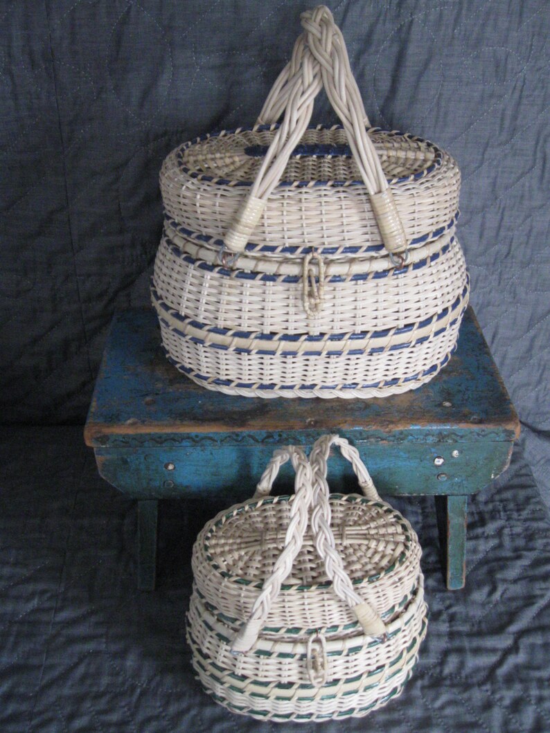 Collectible Folk Art Amish Kavli Purse Basket Lancaster PA Etsy