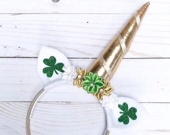 St Patrick/'s Day Green Shamrock Dress Women Girls Headband Sash Party Prop