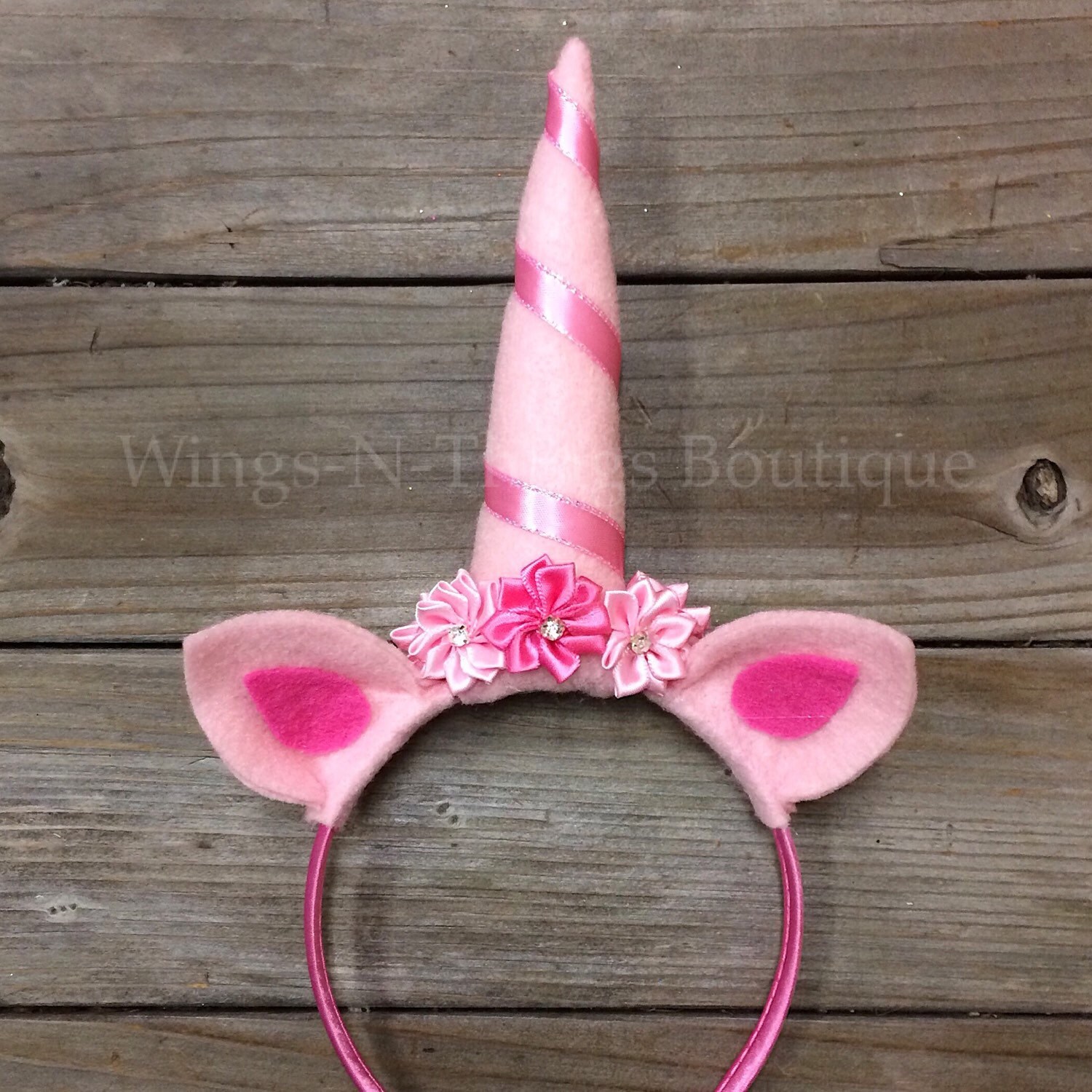 PINK UNICORN HORN Headband Little Pony Pinkie Princess Etsy
