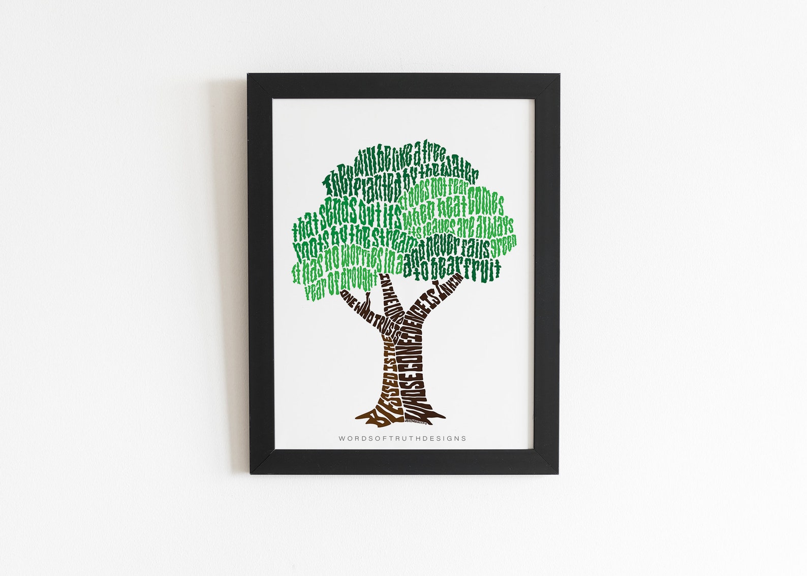 DIGITAL Tree Scripture Wall Art Print, Jeremiah 17:7-8 Blessed is the ...