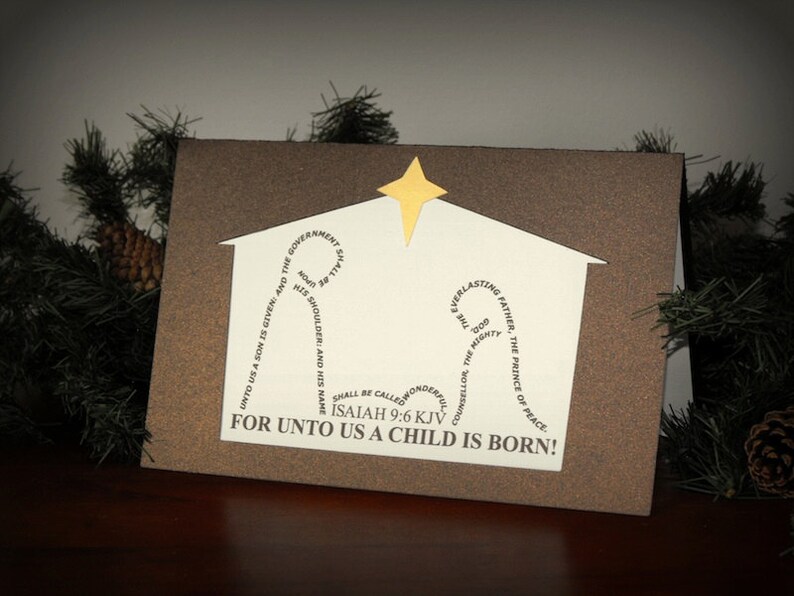 Holy Family Christmas Card With Bible Verse Scripture Word | Etsy