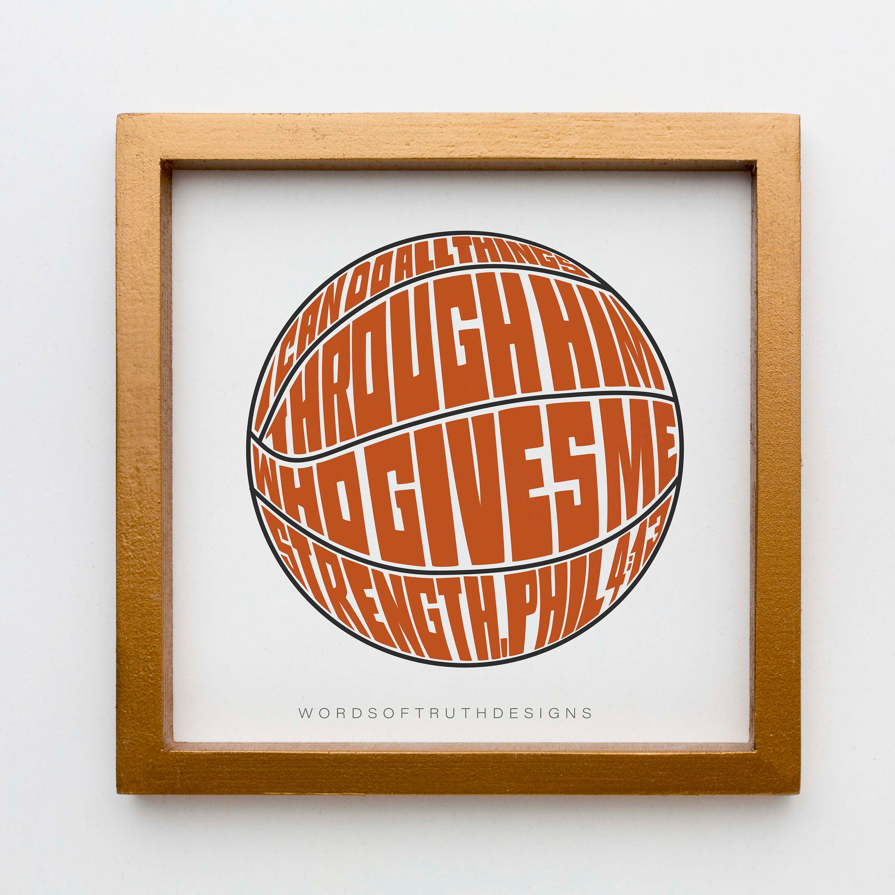 Basketball Bible Verse Wall Art Print Philippians 413 I Can Etsy