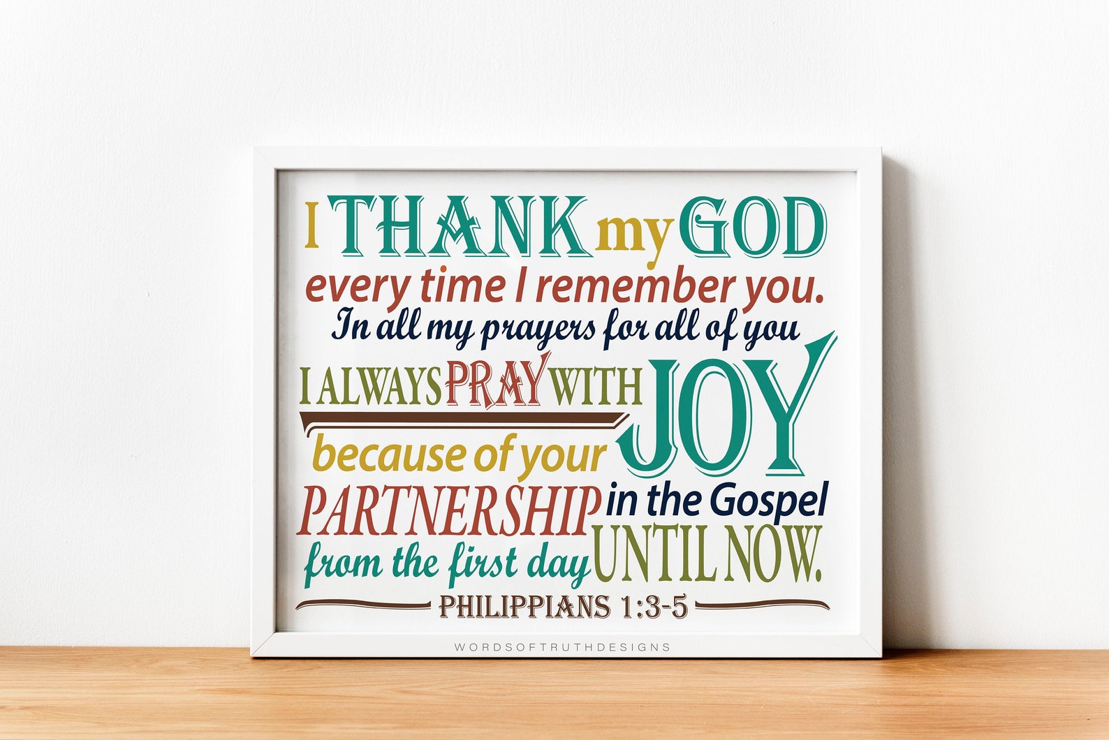 Pastor Appreciation Scripture Word Art Print Philippians | Etsy