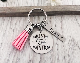 Tia Gift Keychain Key Chain • BEST TIA EVER • #1 Tia • Tia Gift • Favorite Tia • Kids Names