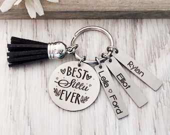 Sittu Gift Keychain Key Chain • Best Sittu Ever • #1 Sittu - Sittu Gift • Sittie Gift • Grandparents Day • Grandkids Names • Personalized