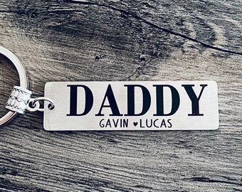 DADDY BAR Keychain • New Daddy Gift • New Mom Gift •  First Fathers Day Gift • Best Daddy Gift • Personalized Gift • Kids Names