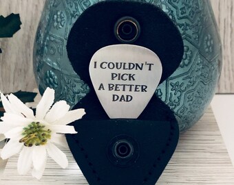 Dad Mom Gift • Guitar Pick Gift • Dad Guitar Pick Gift • Musician Dad • Personalized • Gift for Mom or Dad I Couldn't Pick a Better Dad Mom