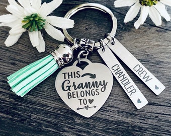 Granny Gift • THIS GRANNY BELONGS To Keychain • Favorite Granny Gift • Best Granny • New Granny Gift • Grandparents Day •  #1 Granny