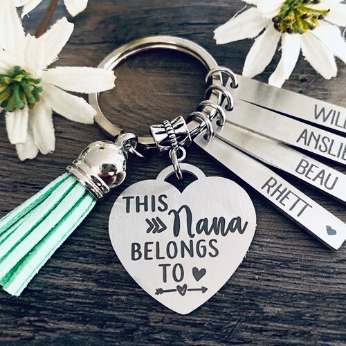 Nana Gift THIS NANA BELONGS to Keychain Favorite Nana Gift Etsy