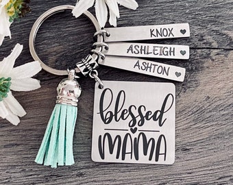 BLESSED MAMA KEYCHAIN • Mom Gift • Mama Gift • Blessed Mom Gift • Mothers Day Gift • Momma Gift • Best Mom