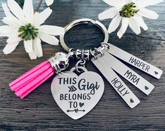 Gigi Gift • THIS GIGI BELONGS To Keychain • Favorite Gigi Gift • Best Gigi • New Gigi Gift • Grandparents Day •  #1 Gigi