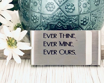 Groom Gift Money Clip - Husband Gift Money Clip - Personnalisé - Fiance Gift Money Clip - Petit ami - Ever Thine Ever Mine Ever Ours SATC