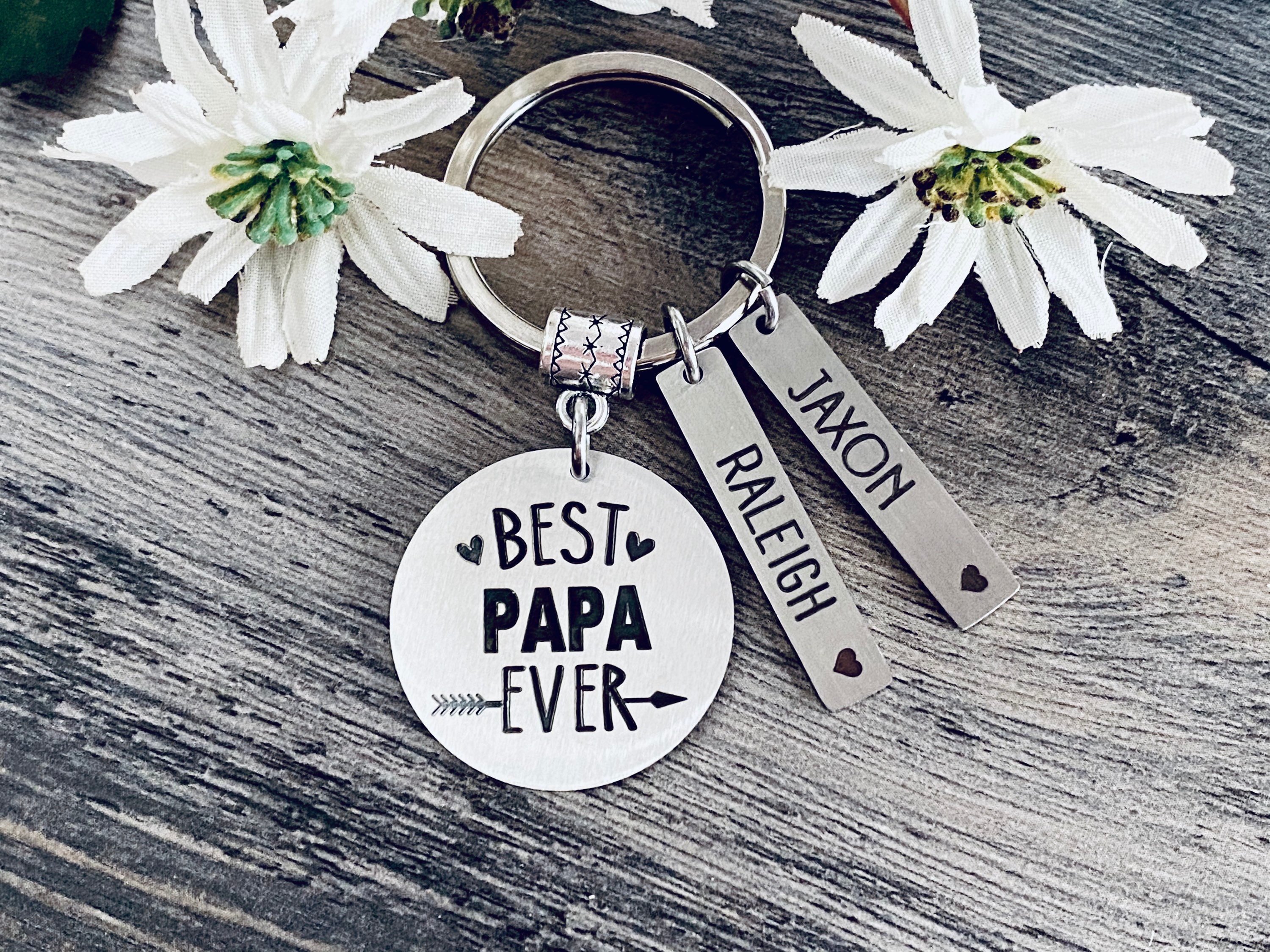 Papa Gift Keychain Key Chain • BEST PAPA EVER • #1 Papa • Father'…