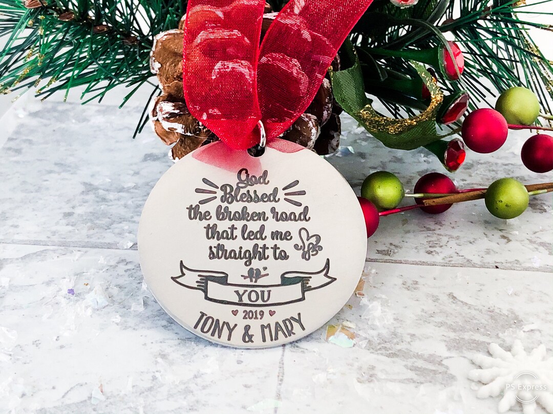 COUPLES ORNAMENT New Beginnings Christmas Ornament God Blessed the