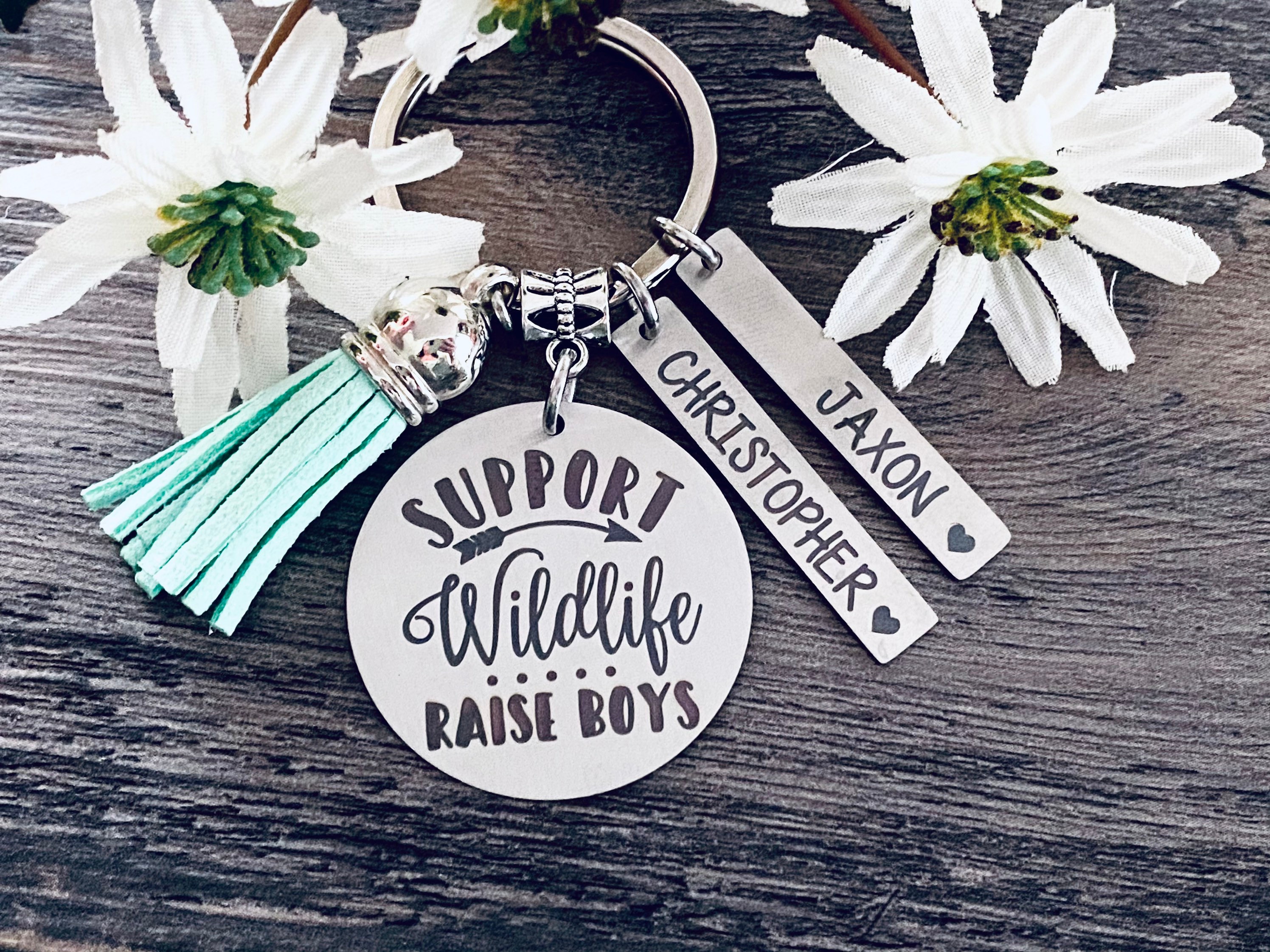 Mom of Boys Keychain • SUPPORT WILDLIFE • Boy Mom Keychain Key Chain …