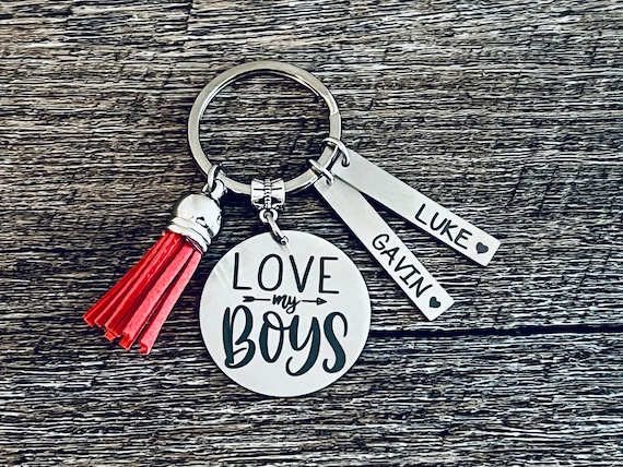 Mom of boys keychain- boy mom keychain