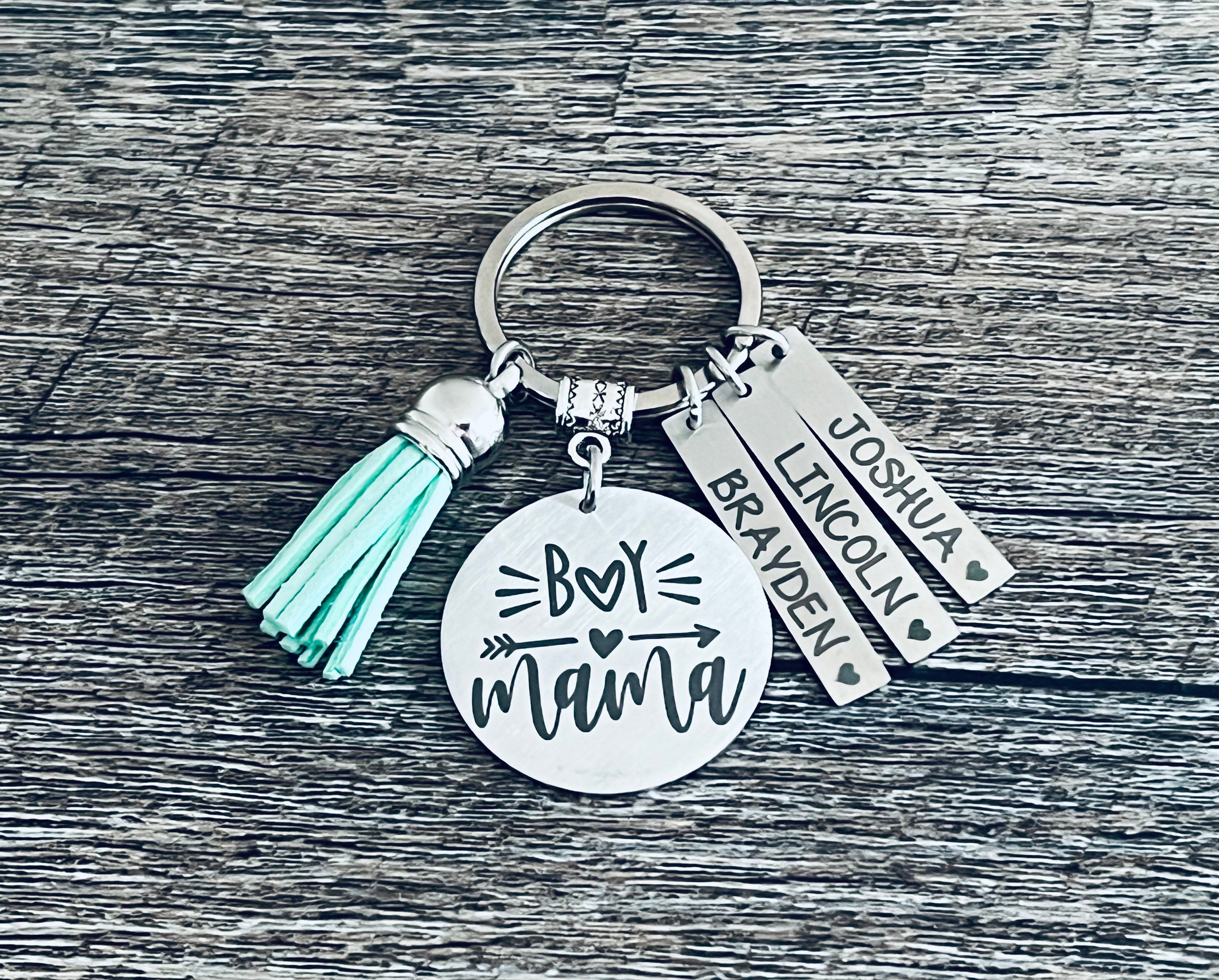 SKYCARPER Mothers Day Gift, Mom Keychain from Son for Birthday, Double Side I'll Always Be Your Little Boy, You Will Always Be My World - Best Mom