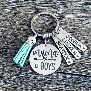 BOYS Mama • MAMA of BOYS Keychain • Mom of Boys Keychain Key Chain •  Mama of Boys • Raise Boys • All Boys • Mom Gift • Raising Boys • Boy
