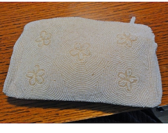 Clutch de noche vintage con cuentas: bolso de novia floral, hecho en Japón