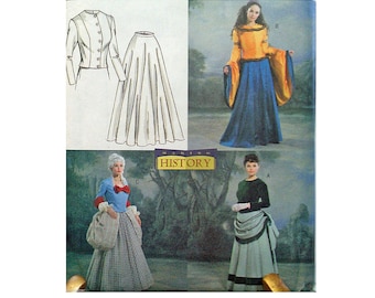 Vintage Historical Costume Pattern: Butterick 4154 Renaissance, Colonial, Victorian - Sizes 6-10