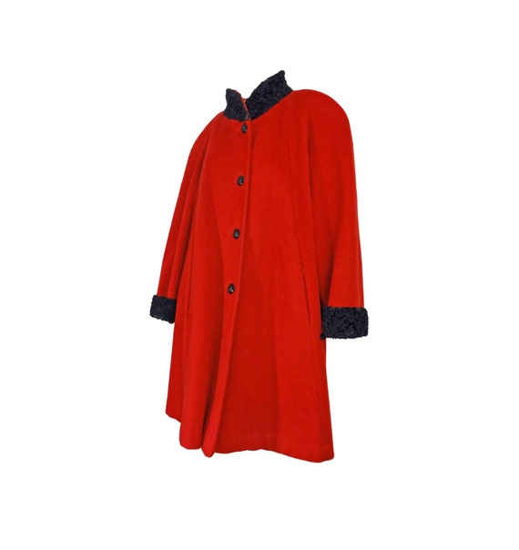 plus size red wool coat