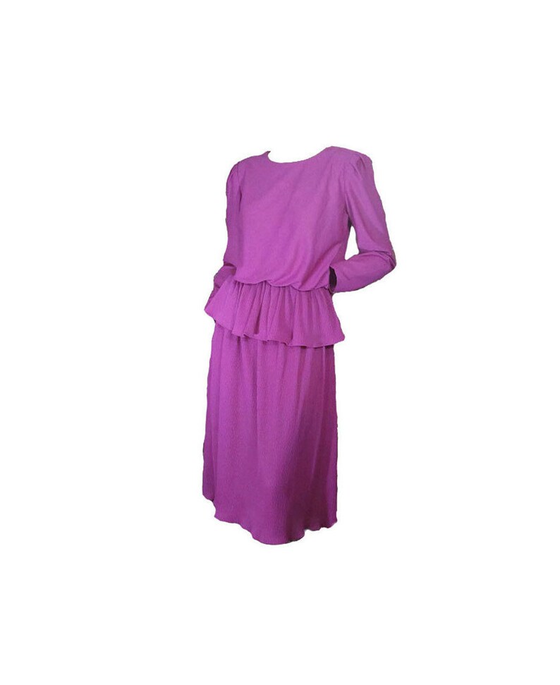 lilac peplum dress