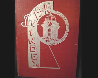 Vintage jaren 1940 College Yearbook 1946 Illinois State Normal University Annual The Index ISU