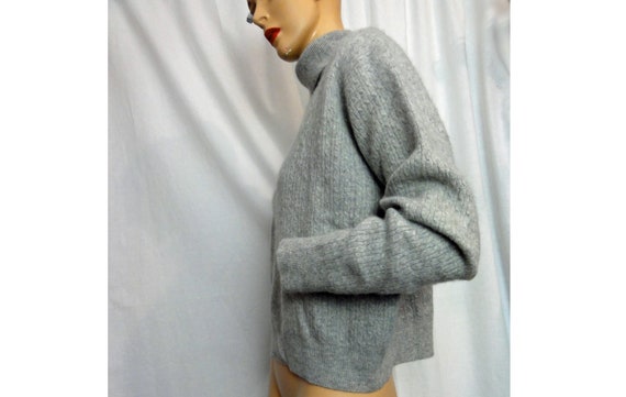Lord & Taylor Gray Cashmere Vintage 1960s Sweater… - image 3