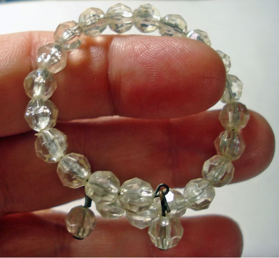 Vintage 1960s Jewelry Crystal Plastic Lucite Bead… - image 2
