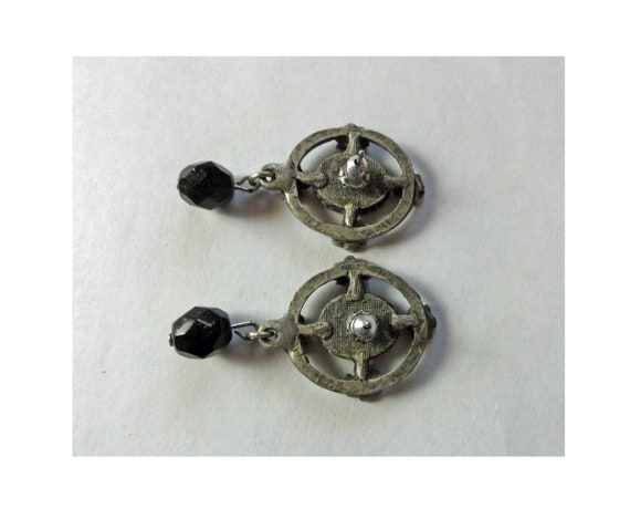 Vintage Victorian Style Oval Earrings Seed Pearls… - image 4