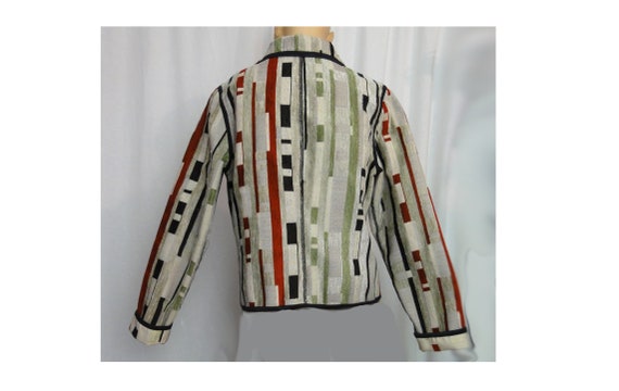 Vintage Designer Blazer Reversible Jacket Novelty… - image 5