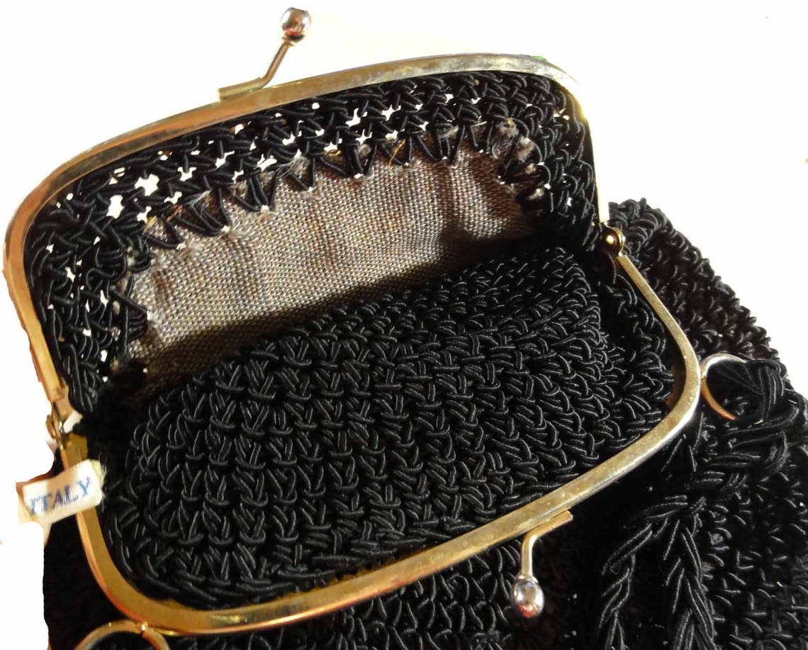 Vintage Evening Bag Italian Tapestry Needlepoint Purse Floral Etsy