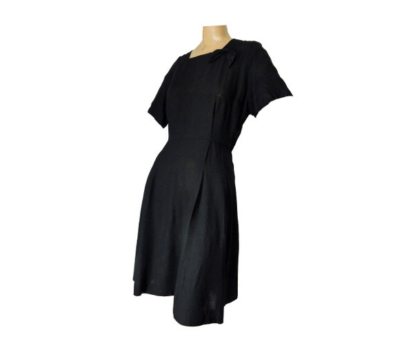 Plus Size Vintage 40s Black Garden Party Dress 42 Bust | Etsy