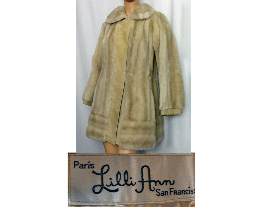 Lilli Ann Designer Vintage 1960s Fake Fur Coat With Real Etsy