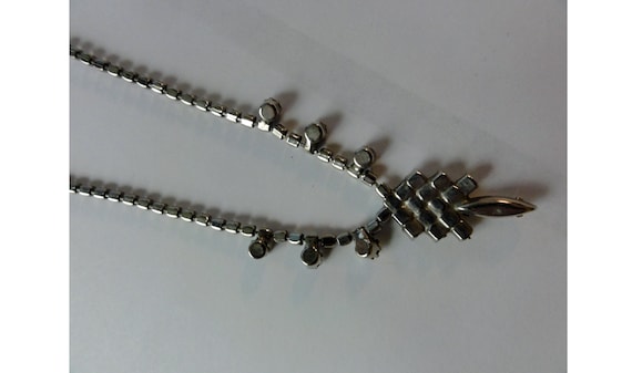 Vintage 1960s Necklace Clear Rhinestone Choker Pr… - image 6