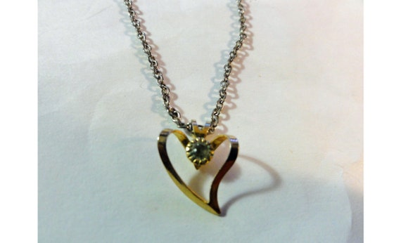 Lot of Two Vintage Heart Shaped Necklaces Pendant… - image 7