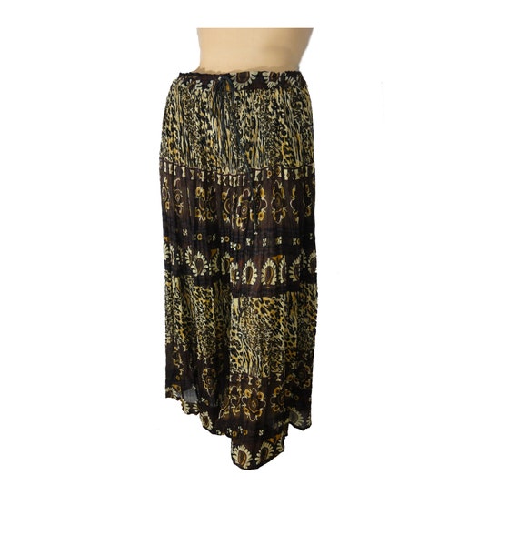 Vintage Broomstick Skirt India Cotton Boho Hippie Max… Gem