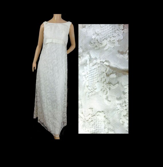 Vintage Mod 60s Wedding Dress Empire Waist Summer Beach Etsy