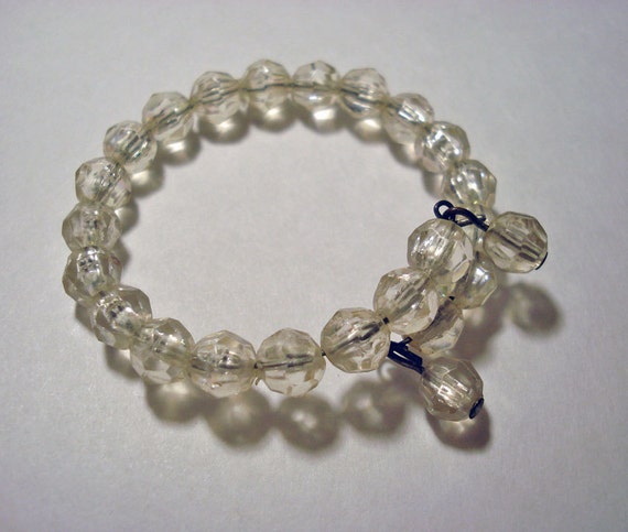 Vintage 1960s Jewelry Crystal Plastic Lucite Bead… - image 3
