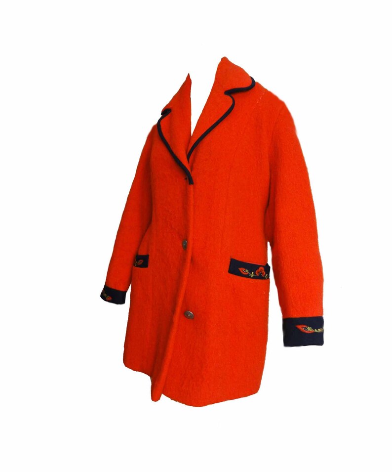 Warm Red Suede Stroller Coat