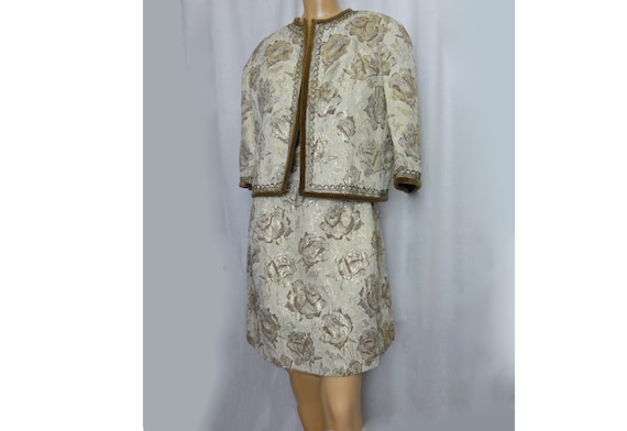 Elegant Mod 1960s Dress Suit by Harvey Berin in G… - image 1