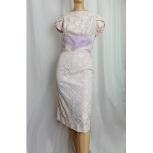 Vintage 1950s Lilac Floral Prom Dress