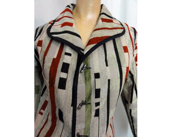 Vintage Designer Blazer Reversible Jacket Novelty… - image 3