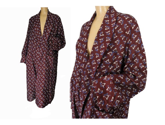 Men's Vintage 1950s Robe /Dressing Gown /Smoking … - image 1