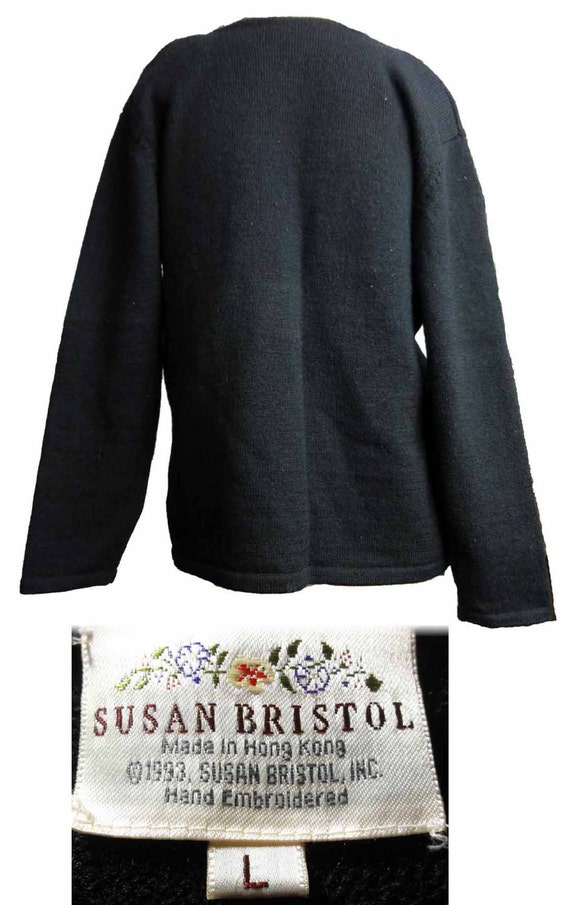 Vintage 1990s Susan Bristol Sweater Violin Musica… - image 4