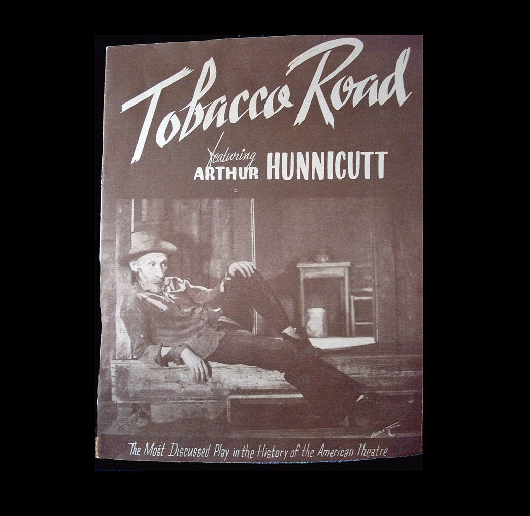 tobacco road play Vintage 1940s Playbill Tobacco Road Play Featuring Arthur Hunnicutt  Souvenir Program
