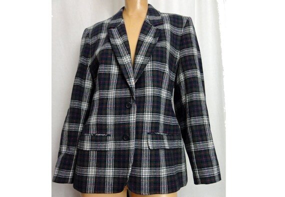 Pendleton Bold Tartan Plaid Wool Jacket Vintage 1… - image 2