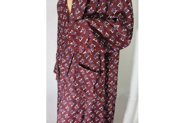 Men's Vintage 1950s Robe /Dressing Gown /Smoking … - image 5